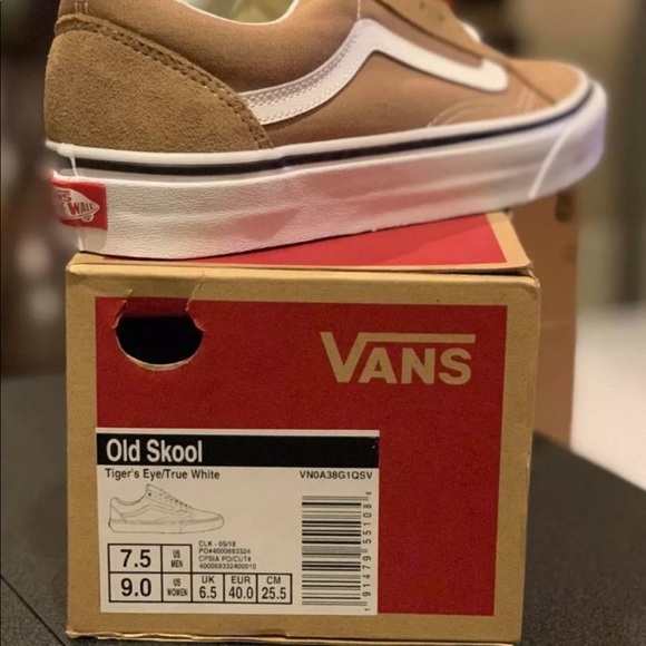 Vans Women’s Old Skool Skate Shoes Tiger’s Eye - Picture 2 of 8